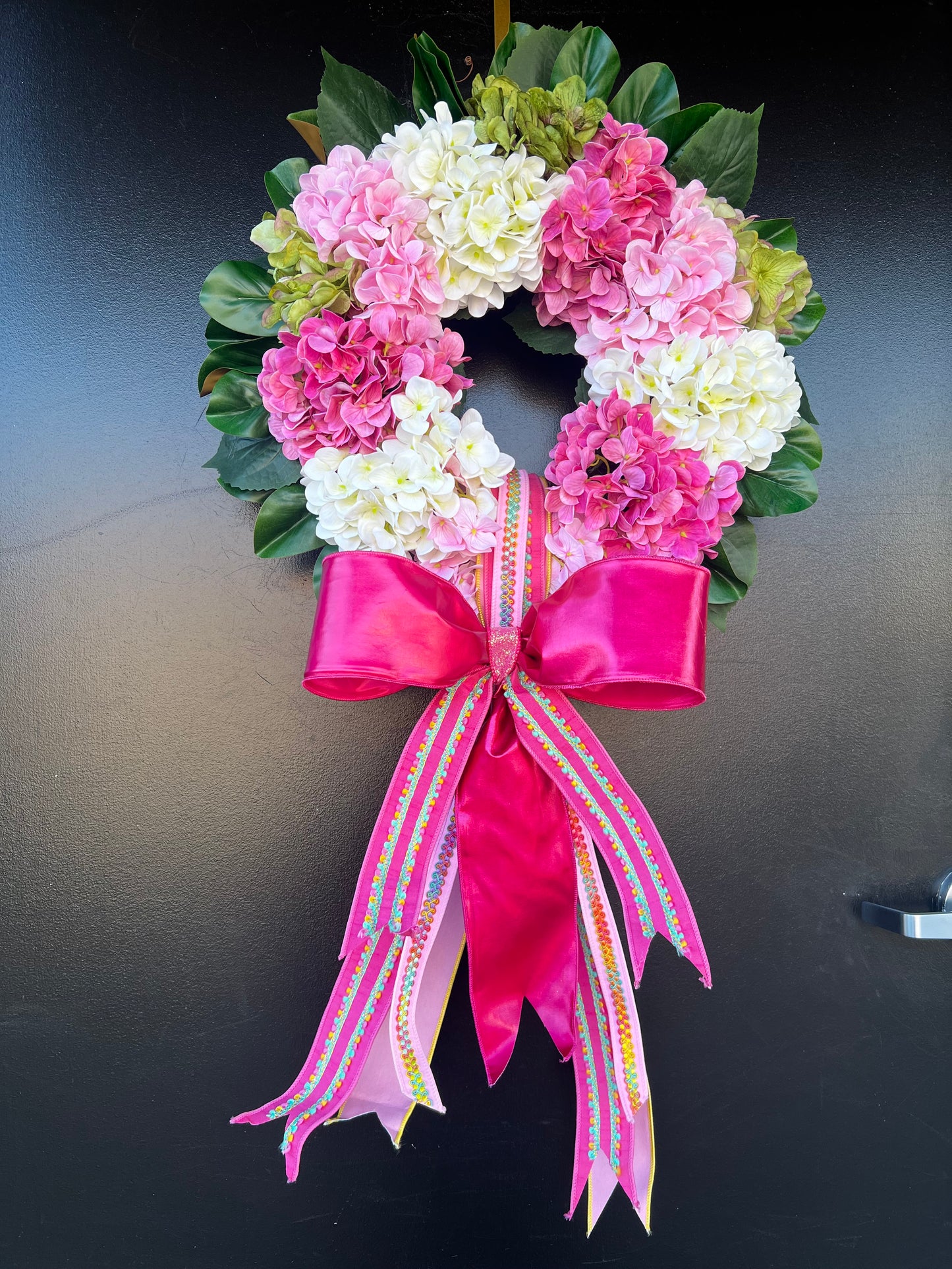 Hydrangea pink wreath