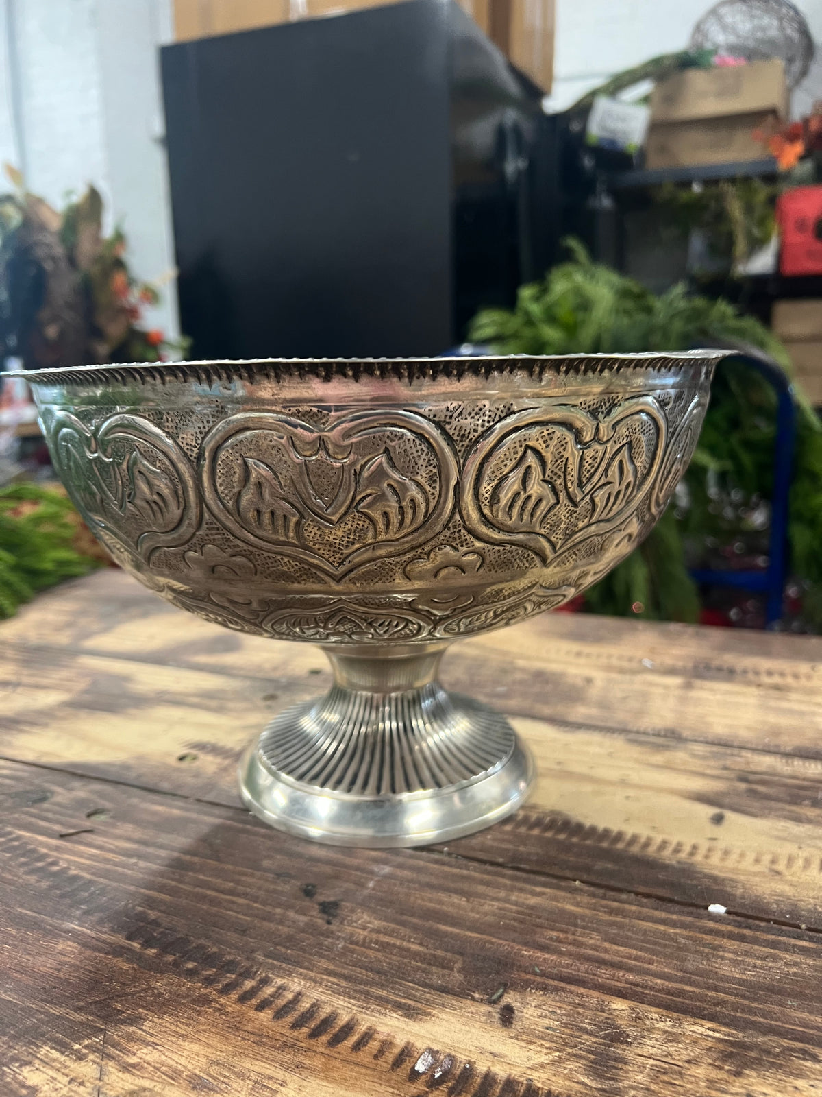 Vintage Metal Urn Container