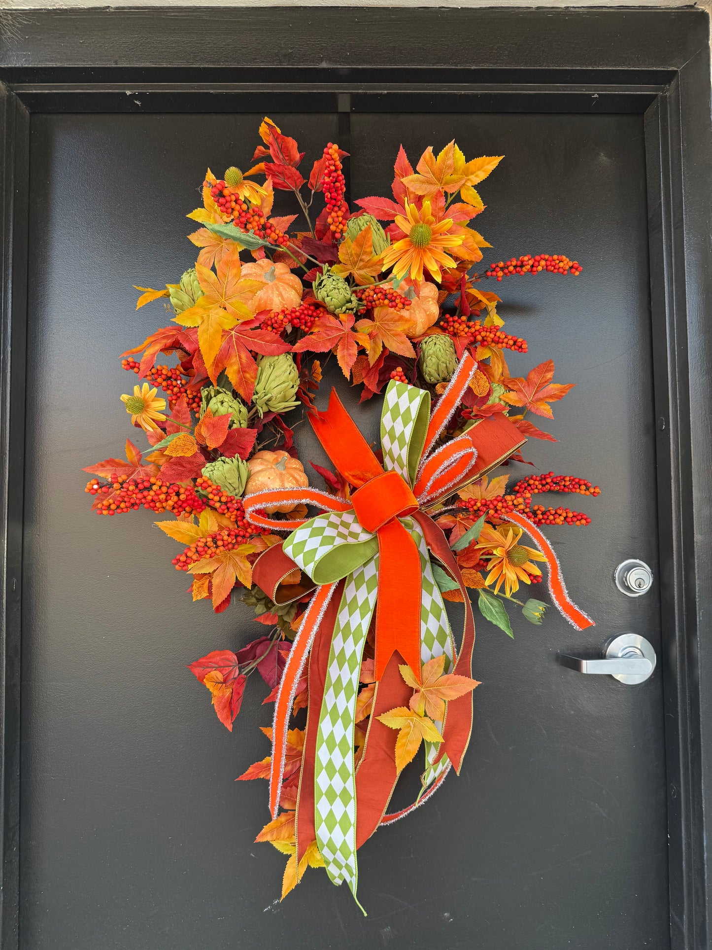 Pumpkin & Artichoke Harvest Wreath