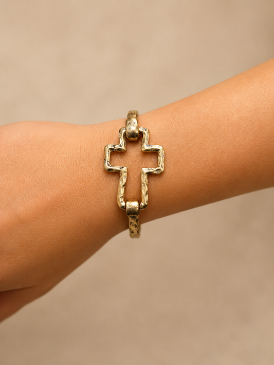 Gold Cross Bracelet