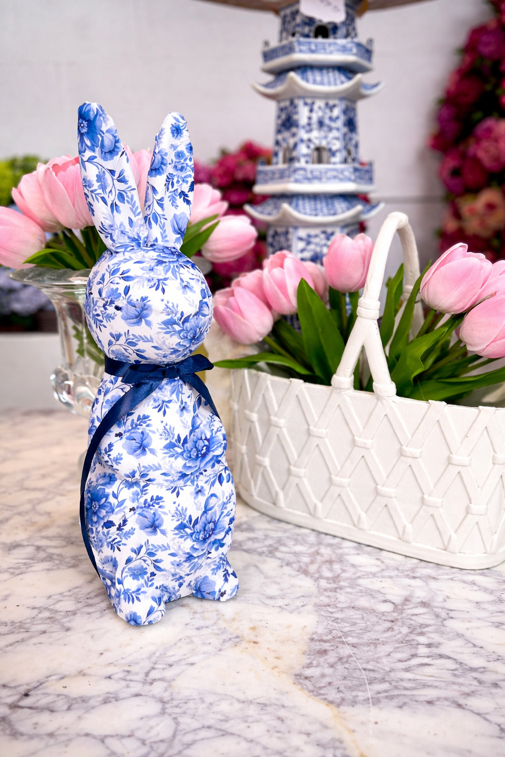 Set of 2 Easter bunny’s with bow