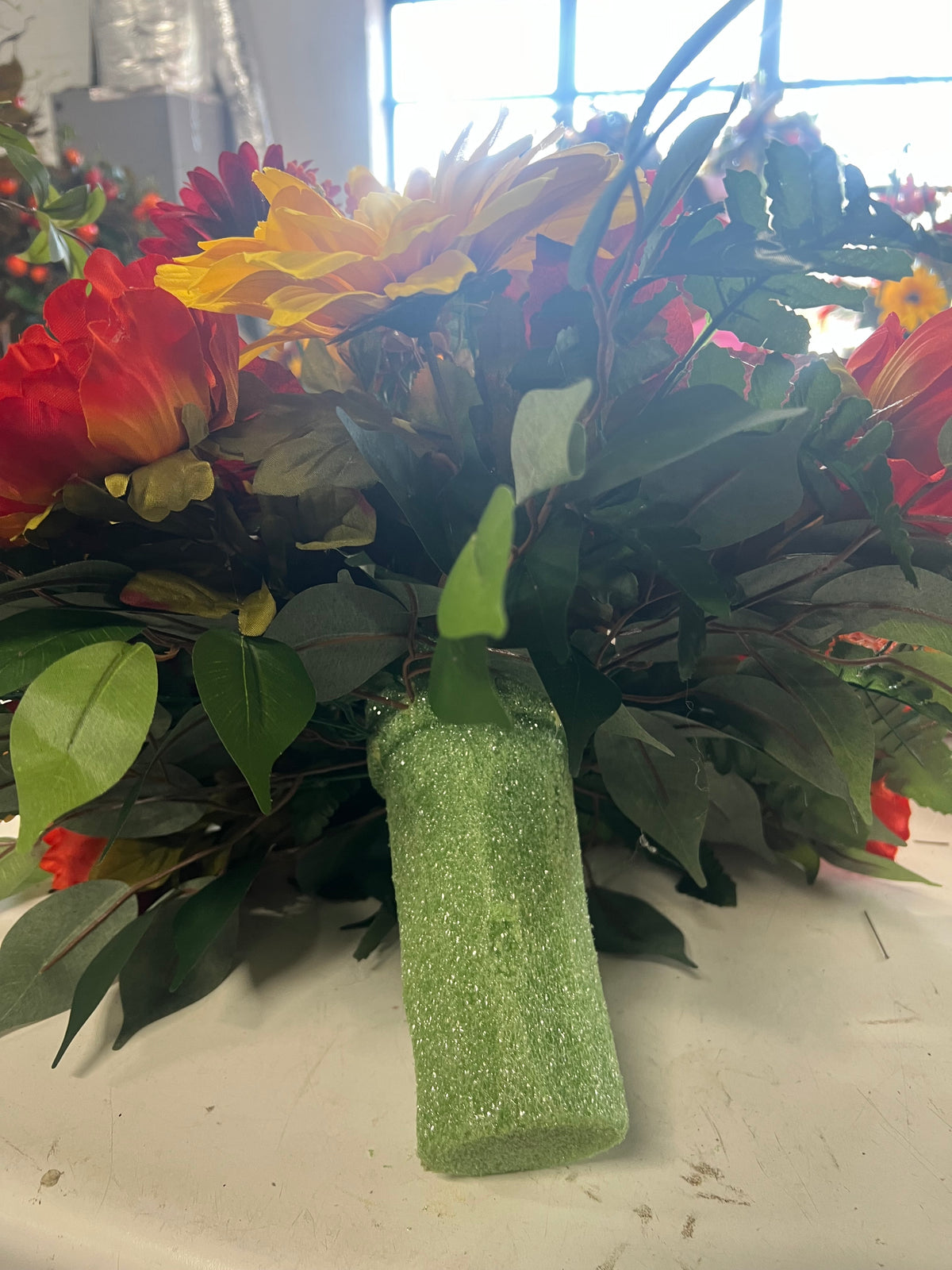 Fall Cemetery Arrangement for Urn