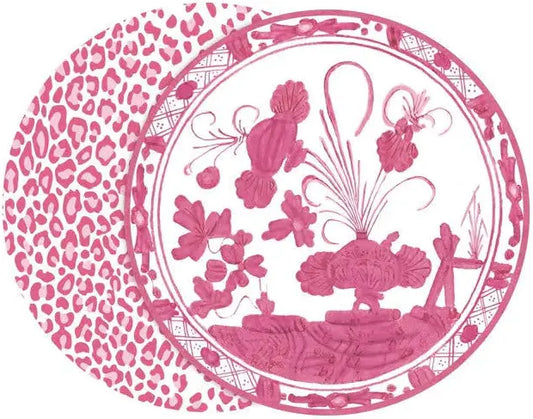 Set of 4 Pink and White Reversible Placemats