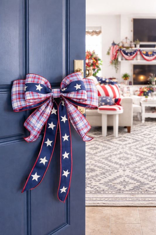 Americana Plaid Bow