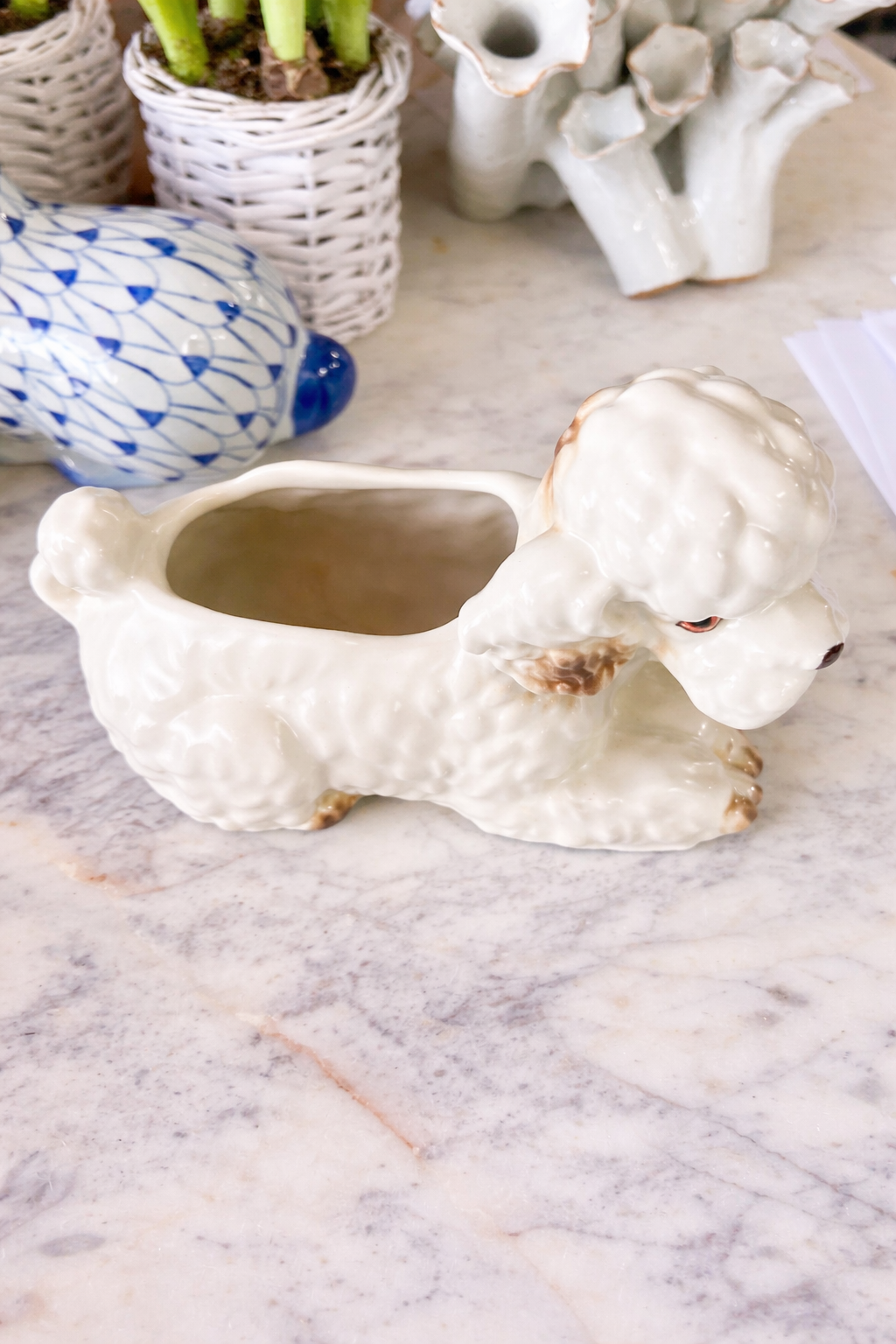 Vintage Poodle Shaped Planter