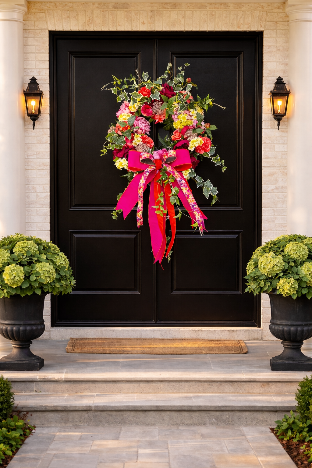 Crimson Garden Charm Wreath