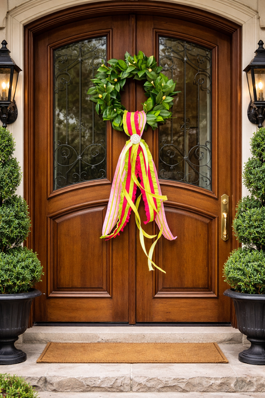 Pink Perfection Camellia Wreath