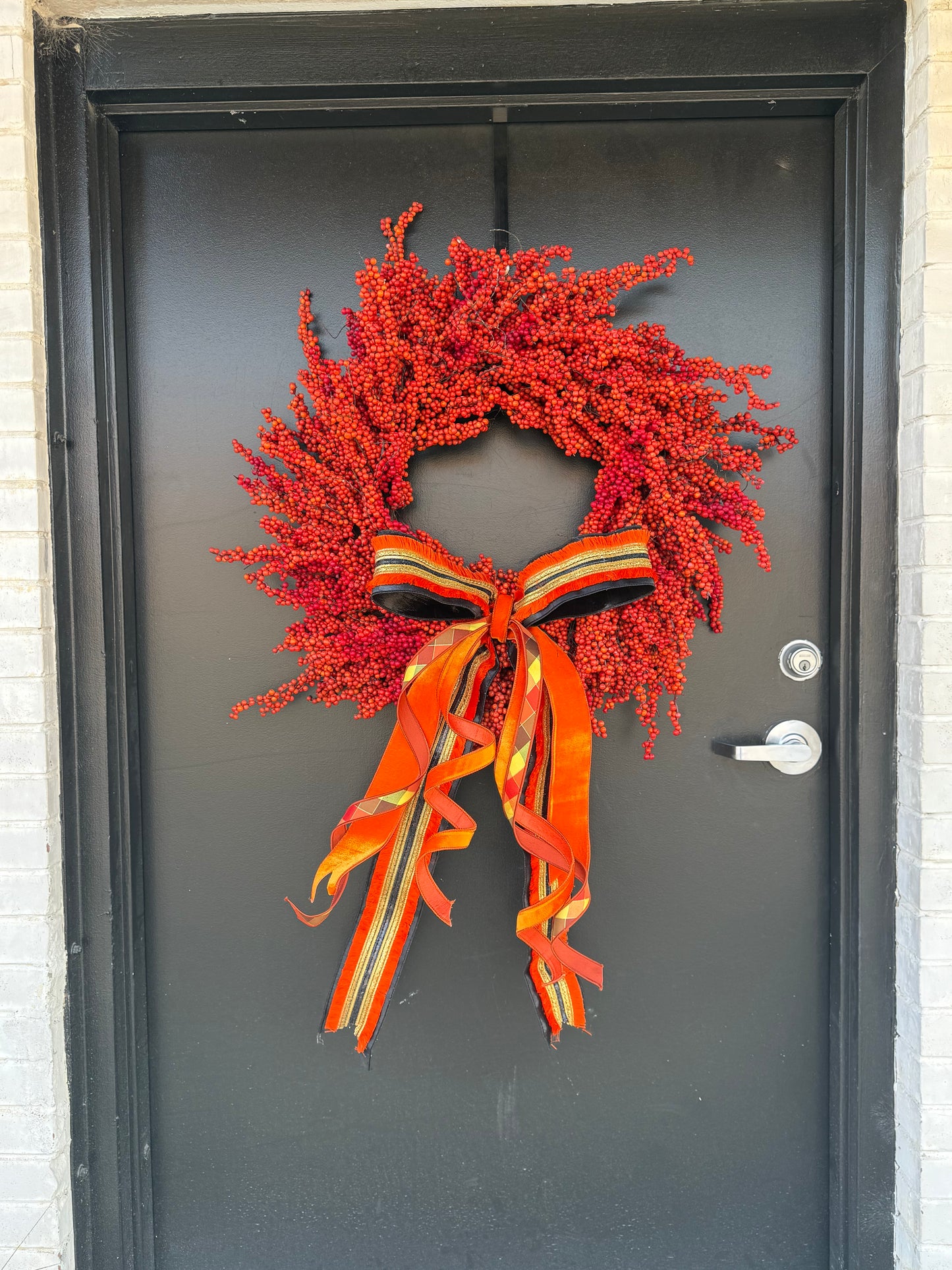 Crimson Plaid Wreath