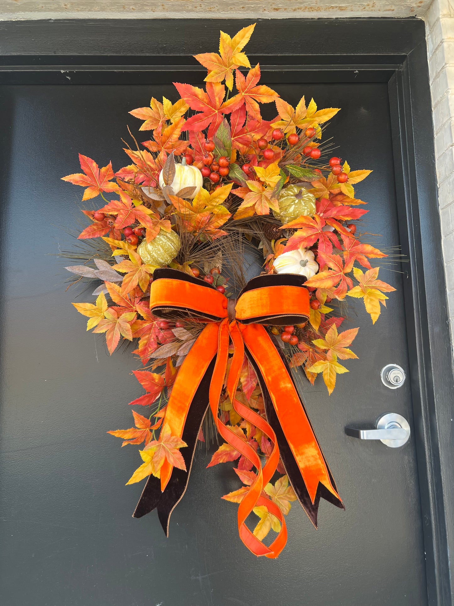 Crimson Chocolate Harvest Wreath
