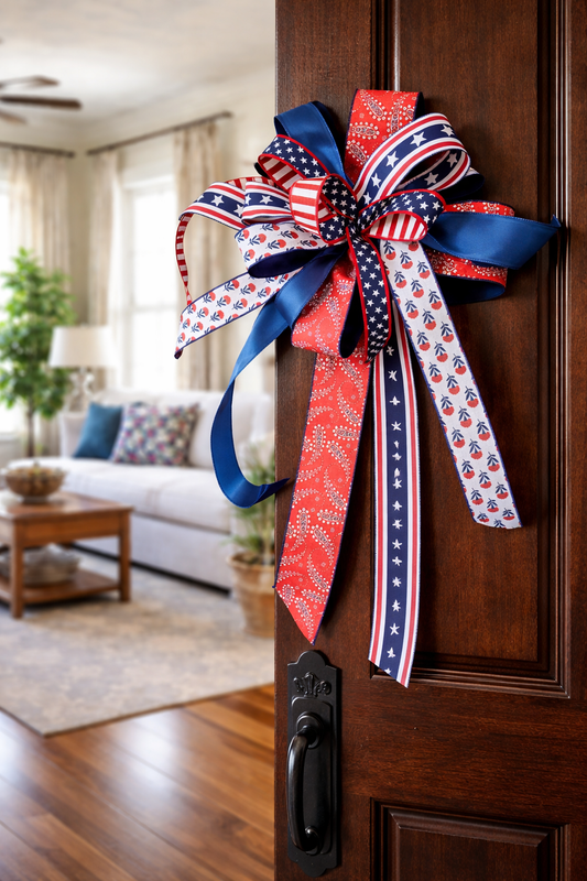 Red White Blue summer bow