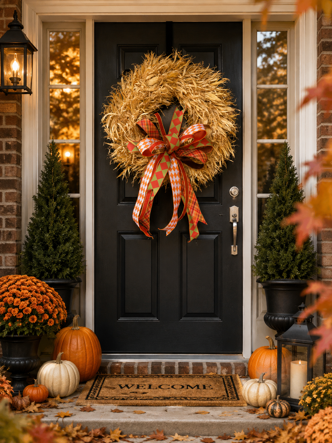 Golden Corn Harvest Wreath