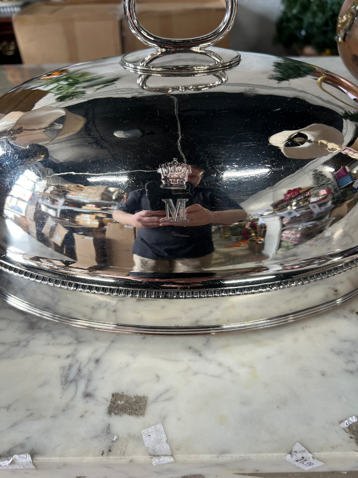Vintage Silver-Plated Meat Dome with Platter
