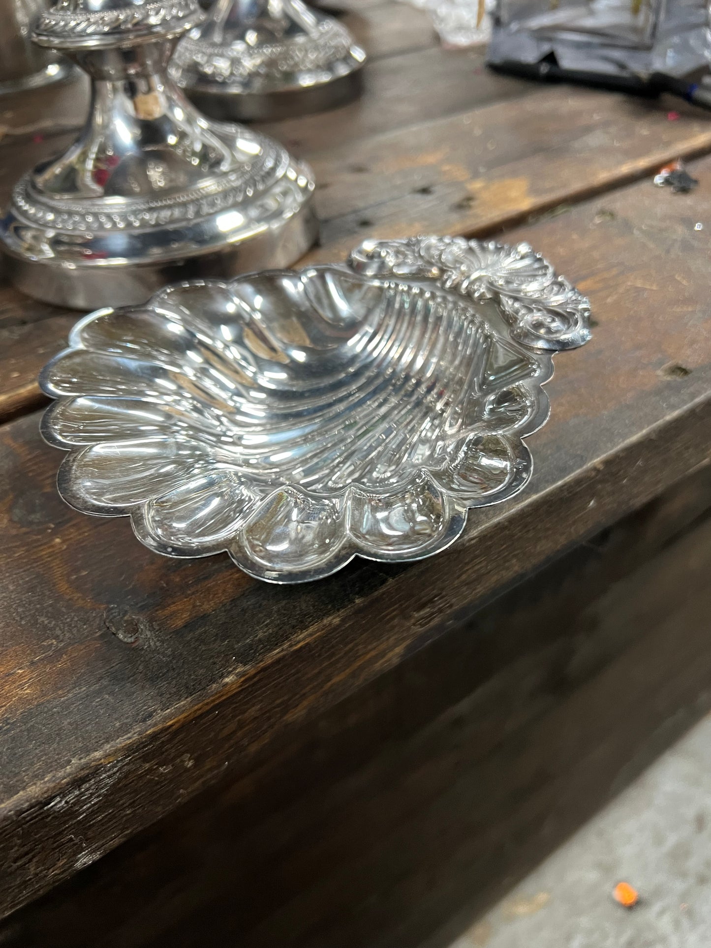 Vintage Silverplated Baptismal Shell 2