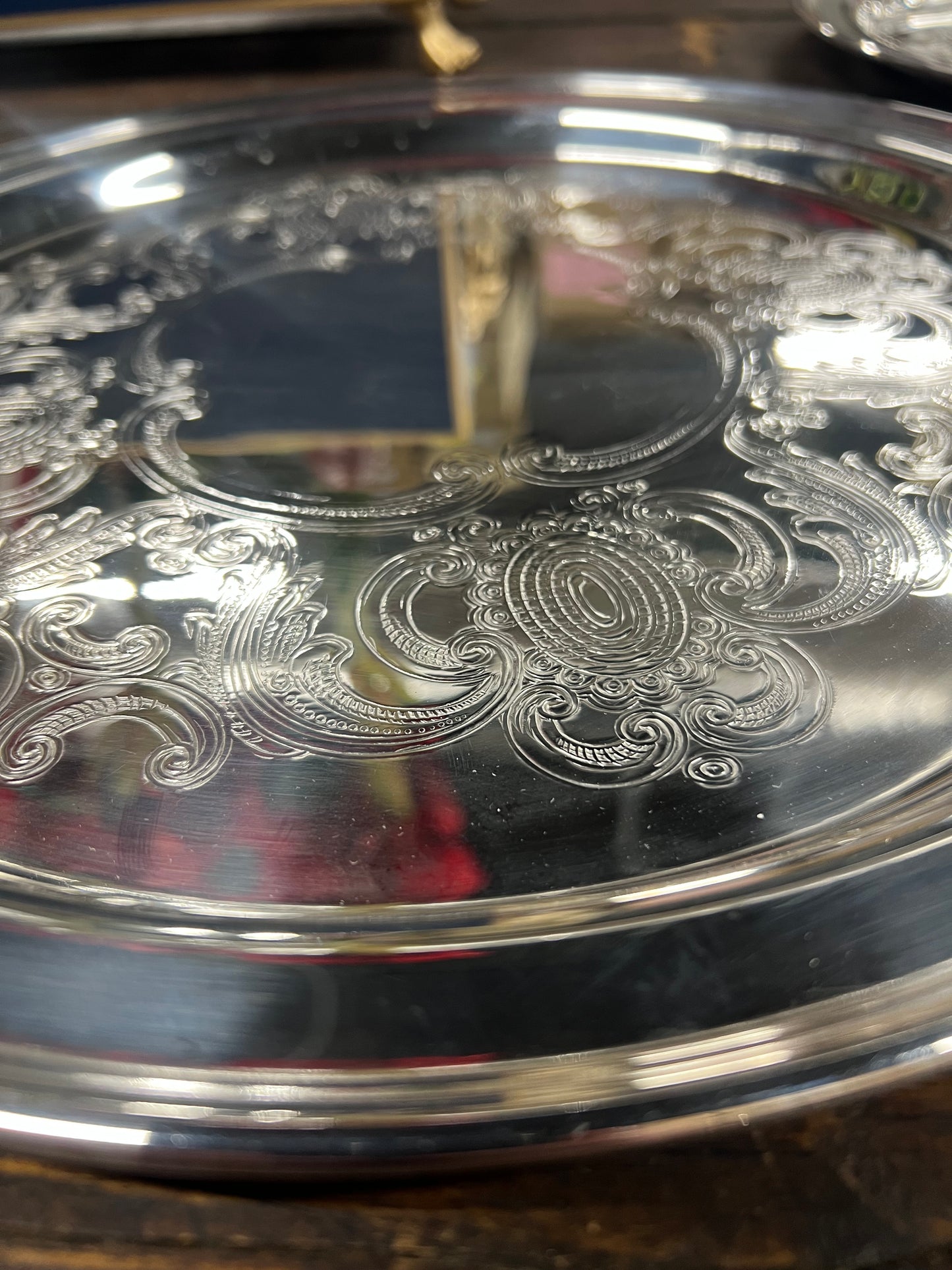 14” Vintage Silver-Plated Tray