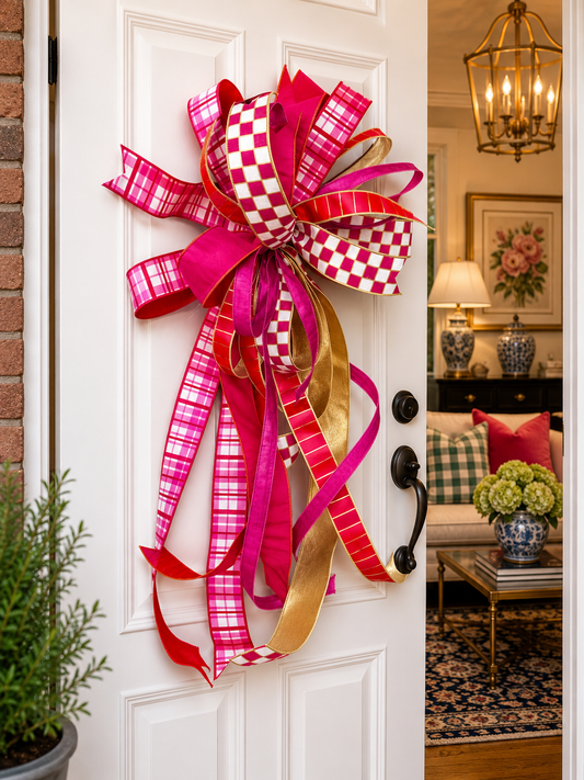 Pink Champagne Manor Bow