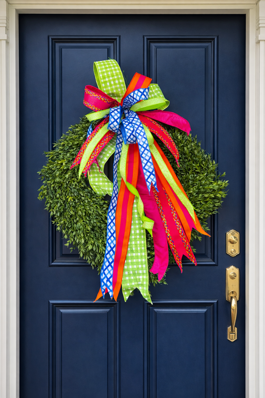 Colorburst boxwood wreath