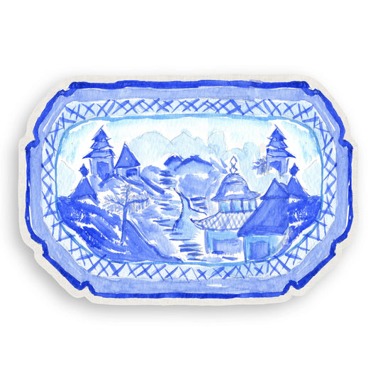 Blue & White Vinyl Placemat