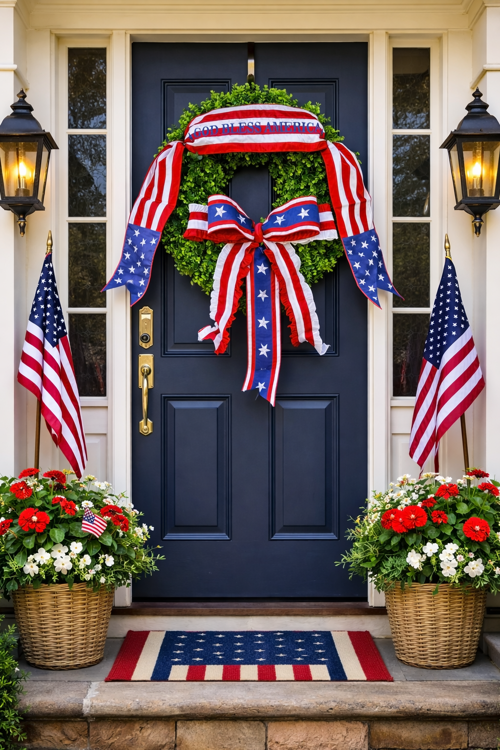God Bless America Wreath