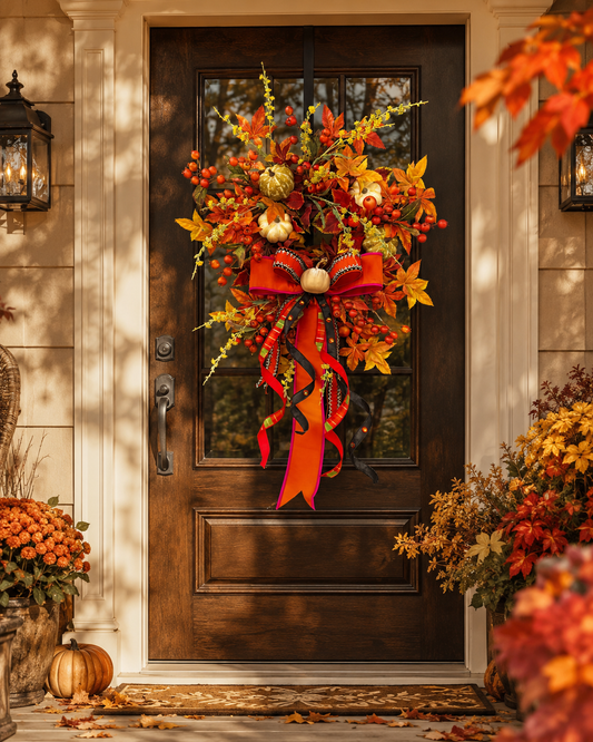 Maple Pumpkin Wreath