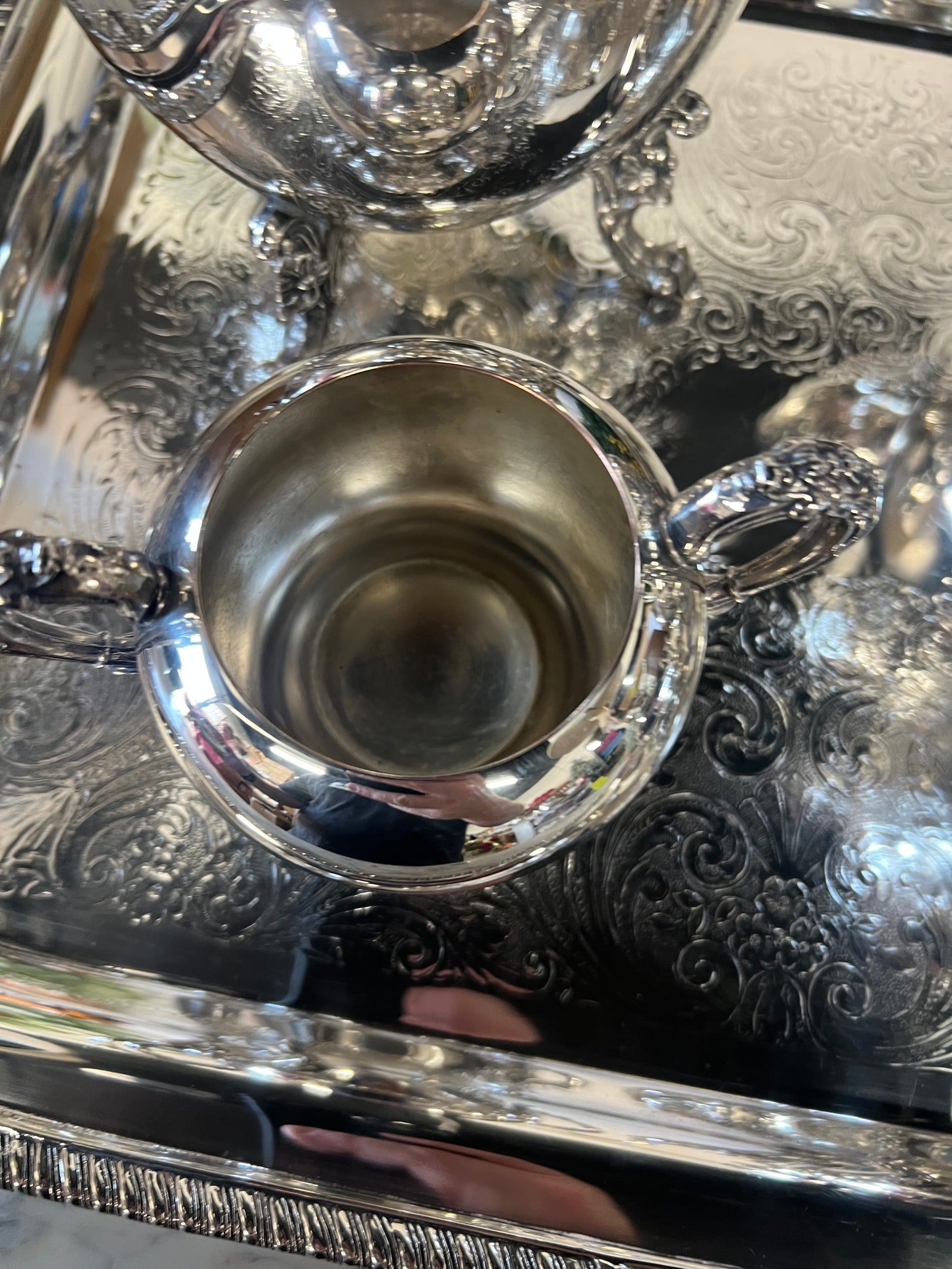 5 Piece Vintage Silver-Plated Tea Set 3