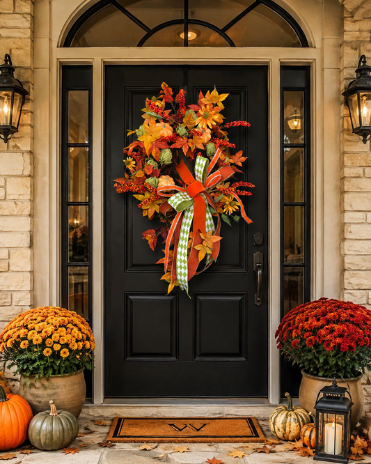 Pumpkin & Artichoke Harvest Wreath