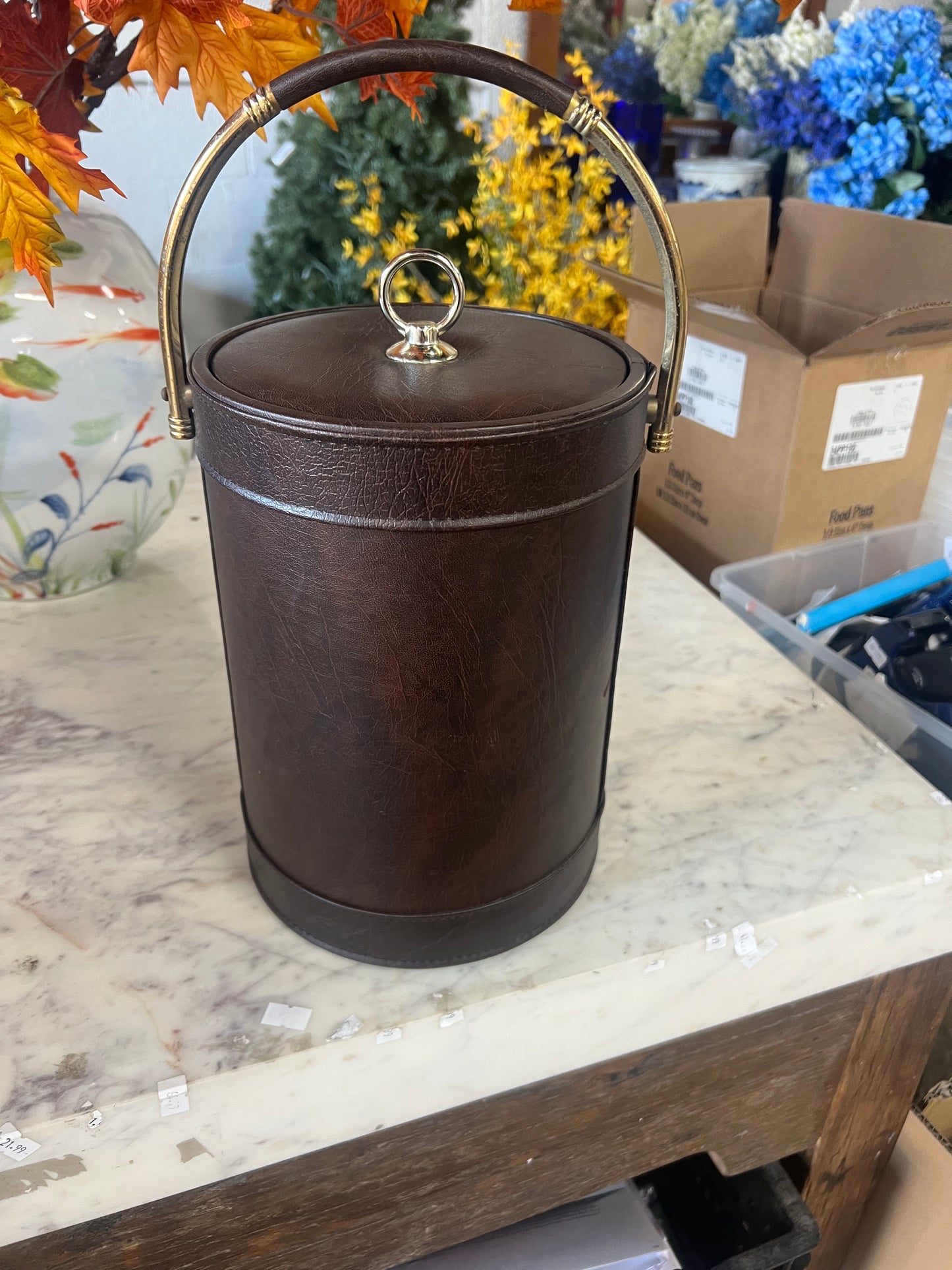 Vintage Duck Ice Bucket with Handle