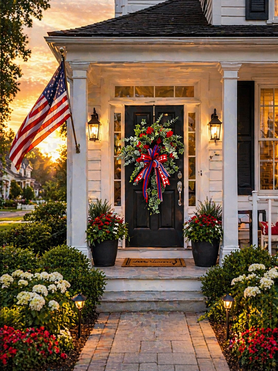 Americana Ivy Elegance Wreath