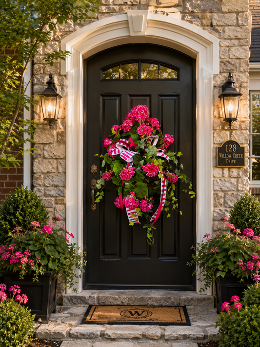 Summer Geranium Charm Basket