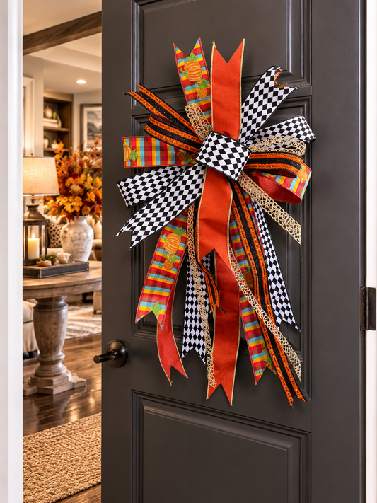 Autumn Harlequin Bow