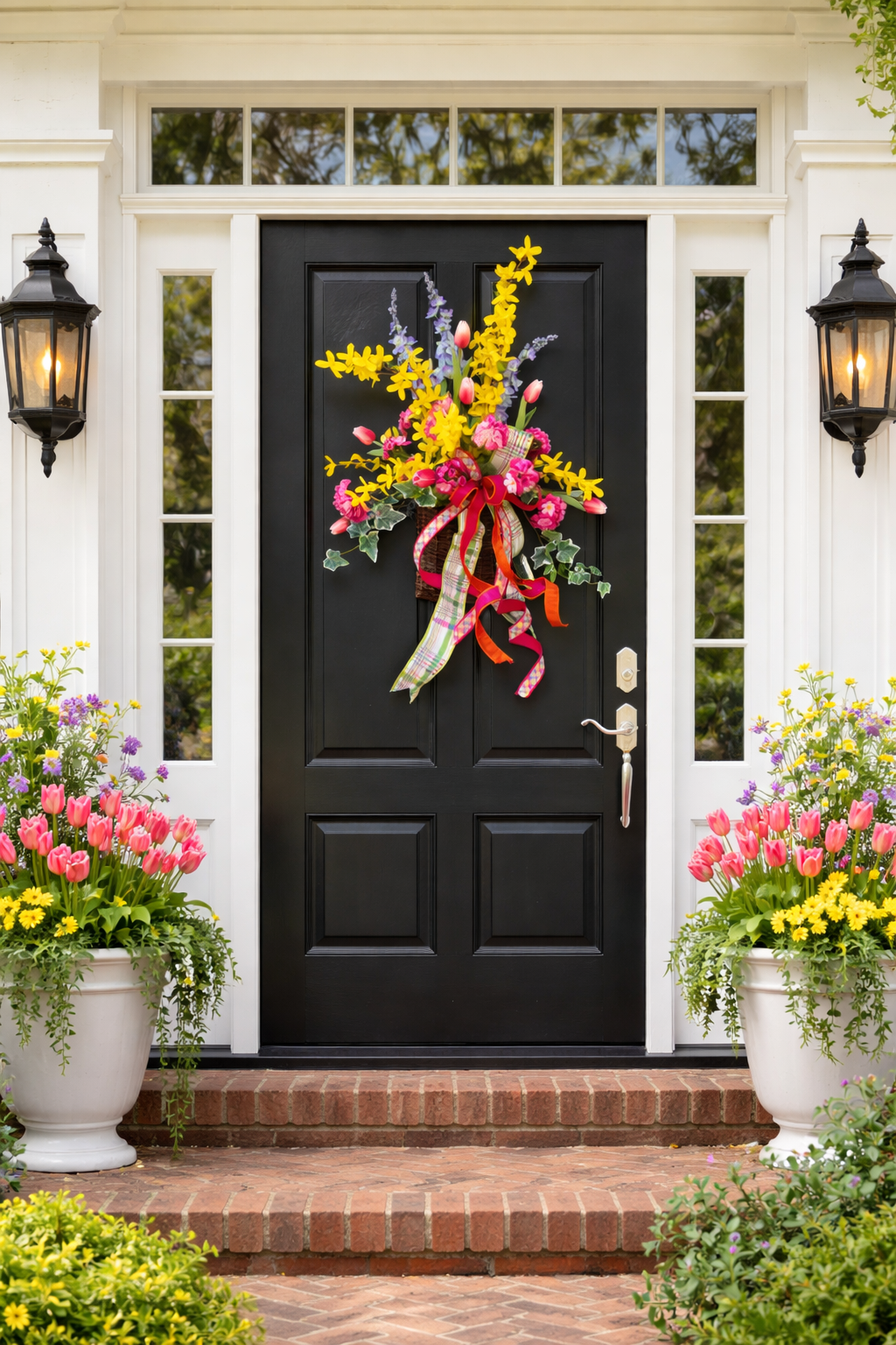 Golden Bloom Nantucket Door Basket