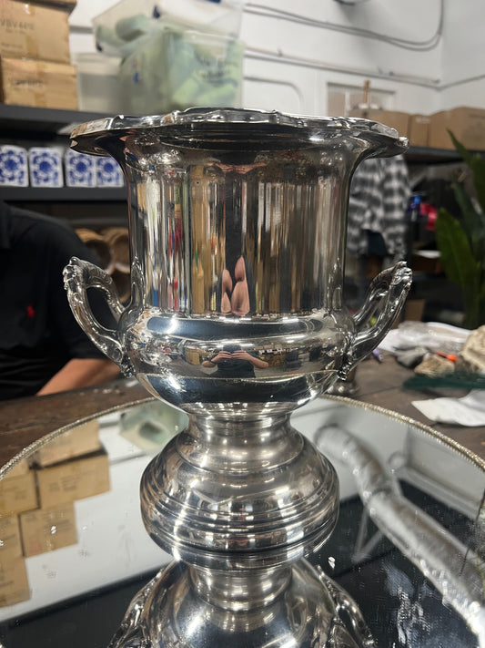Vintage silver-plated champagne urn 4