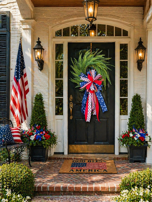 Timeless Americana Welcome Wreath