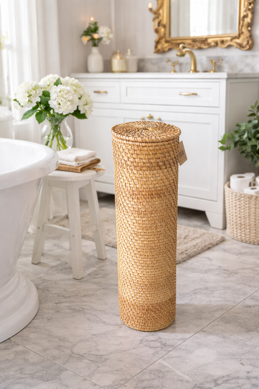 Rattan Toilet Paper Roll Storage