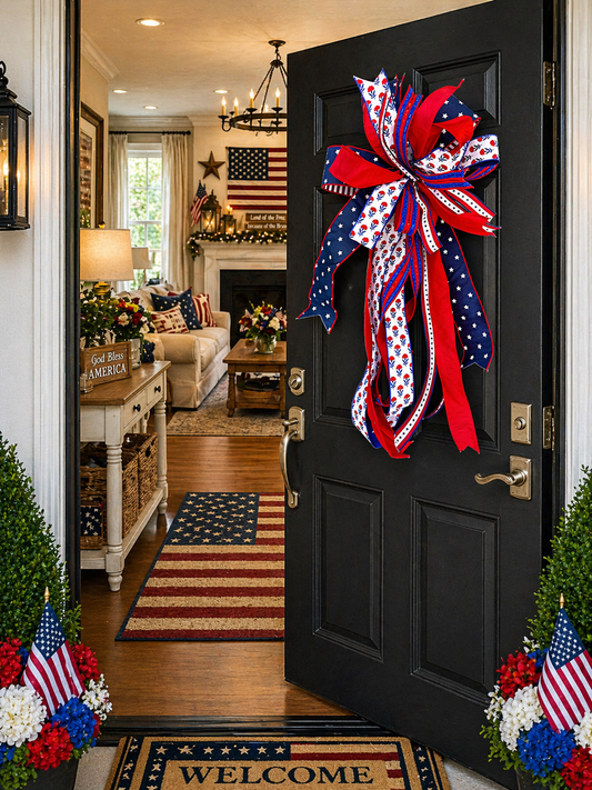 Red, White & Bloom Luxe Bow