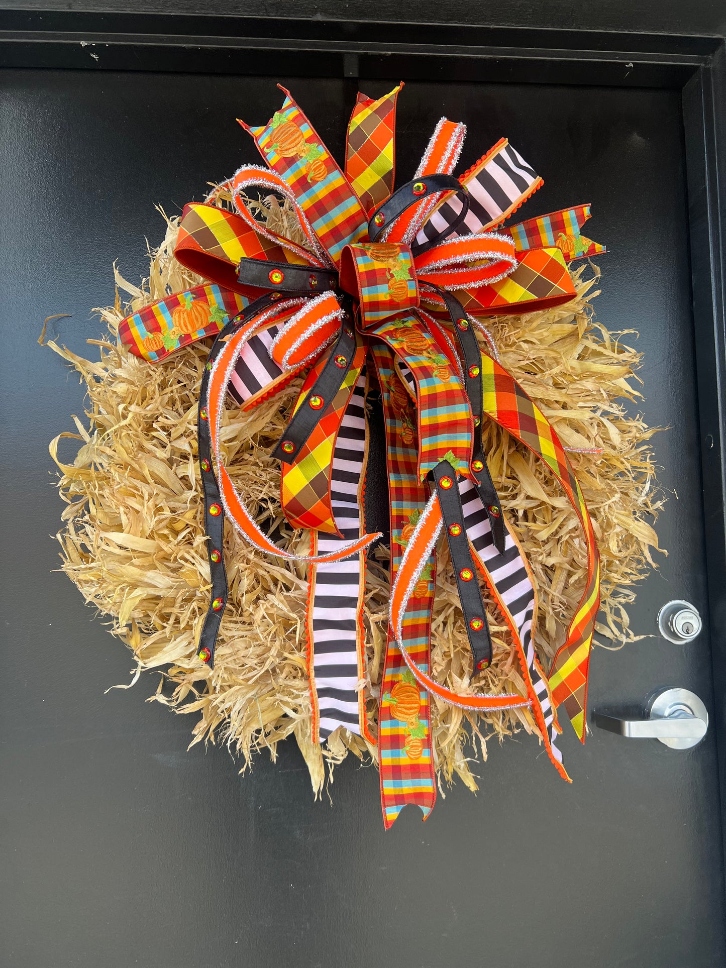 Harvest Patchwork Corn Husk Wreath