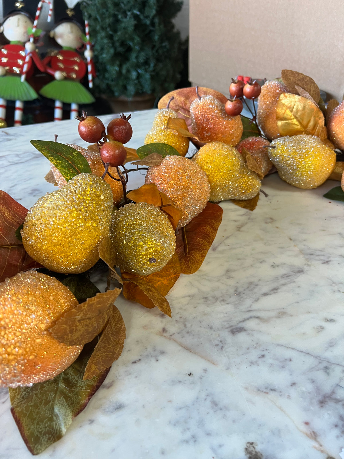 6’ Beaded Pear/Berry Garland (3)
