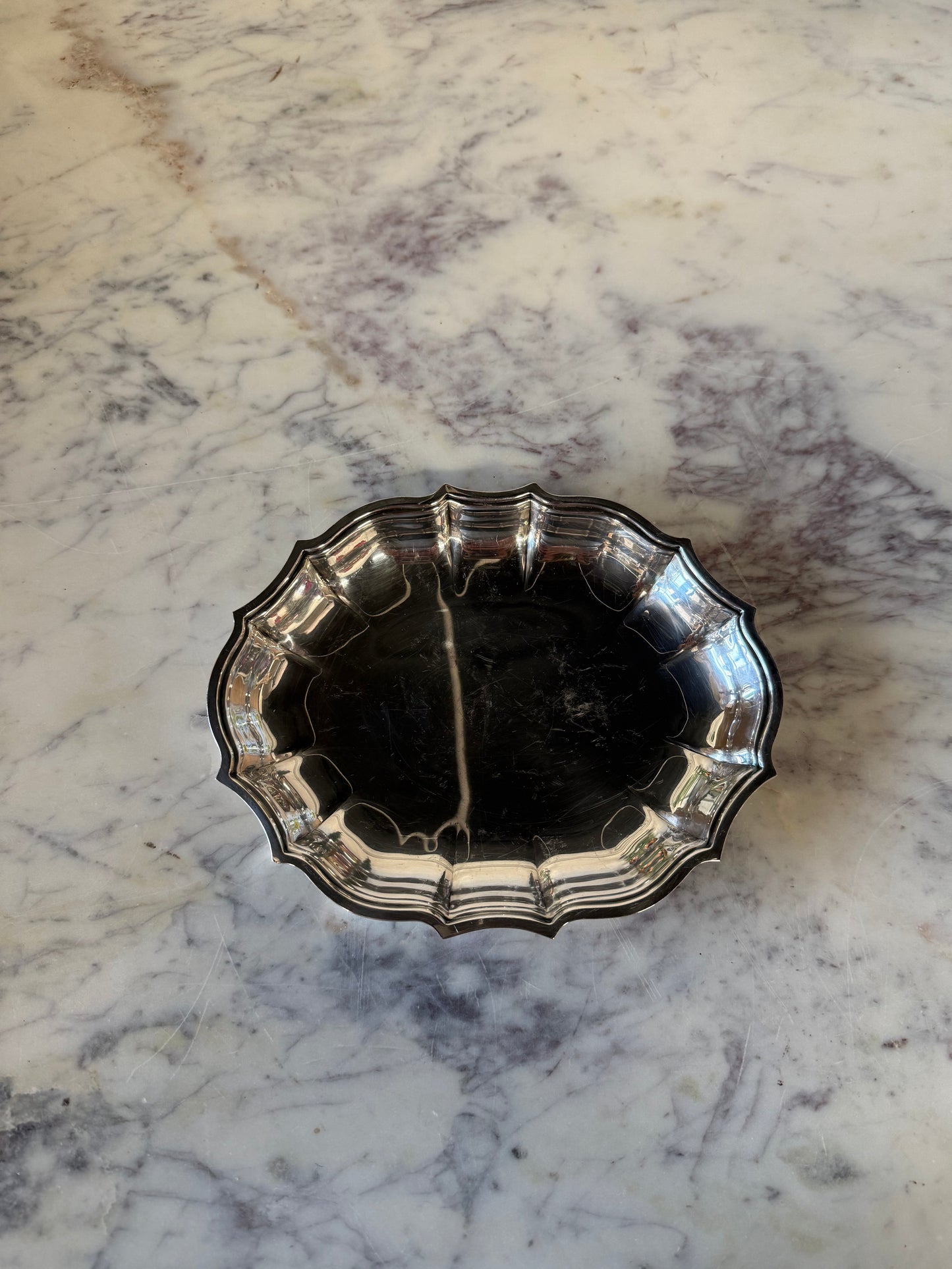 Vintage Silver Plated Trinket Tray
