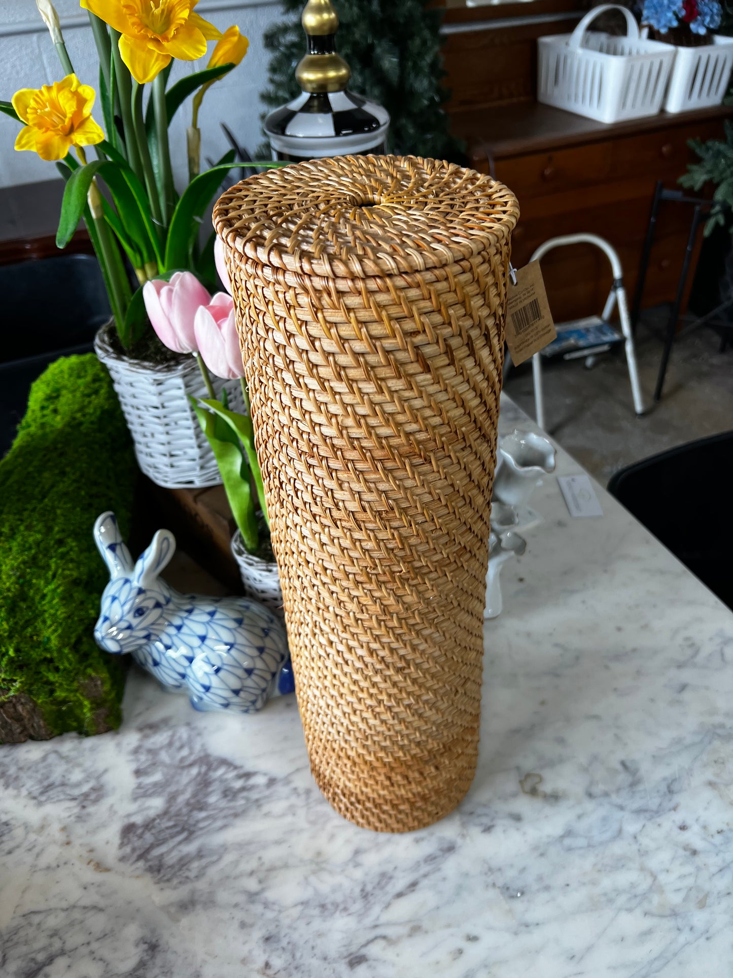 Rattan Toilet Paper Roll Storage