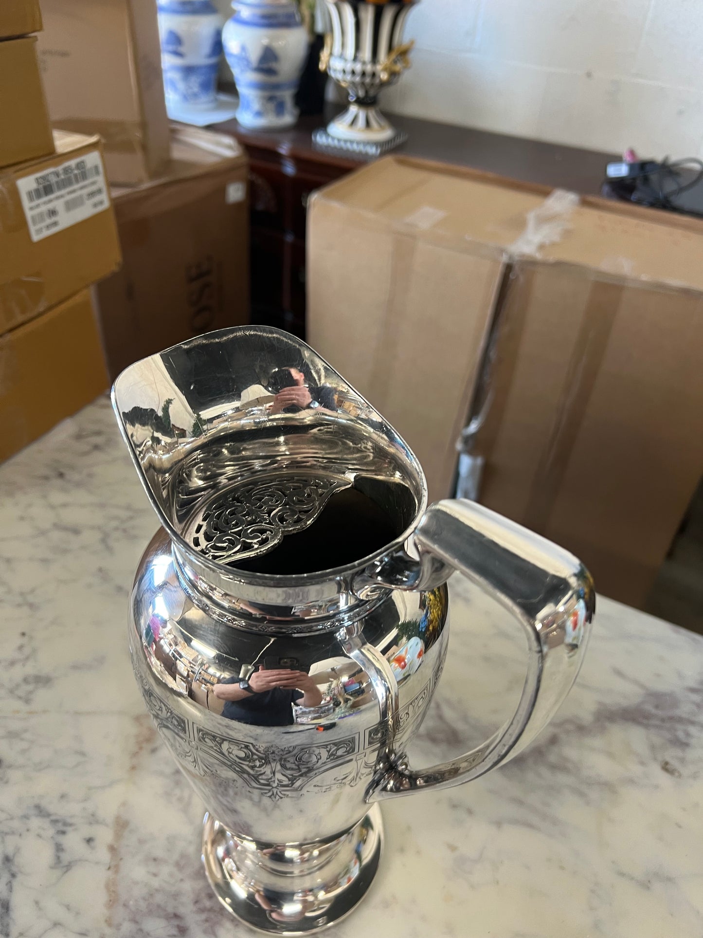 Vintage Silver-Plated Water/Tea Platter