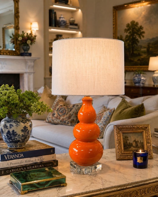 Luxe Orange Lamp