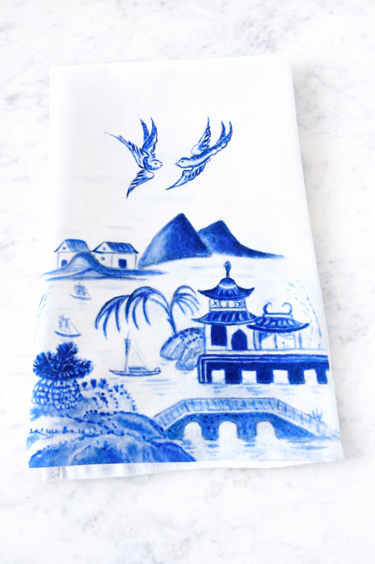 Canton Scene Guest towel
