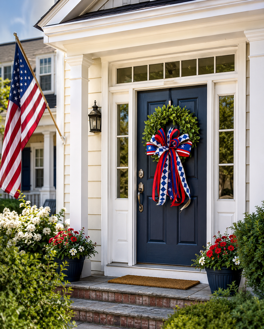 Pittosporum Red White & Blue Wreath