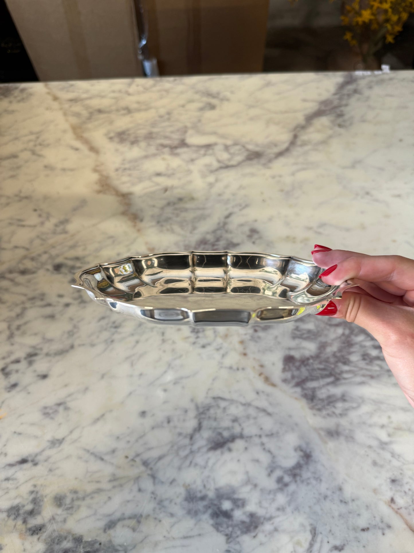 Vintage Silver Plated Trinket Tray