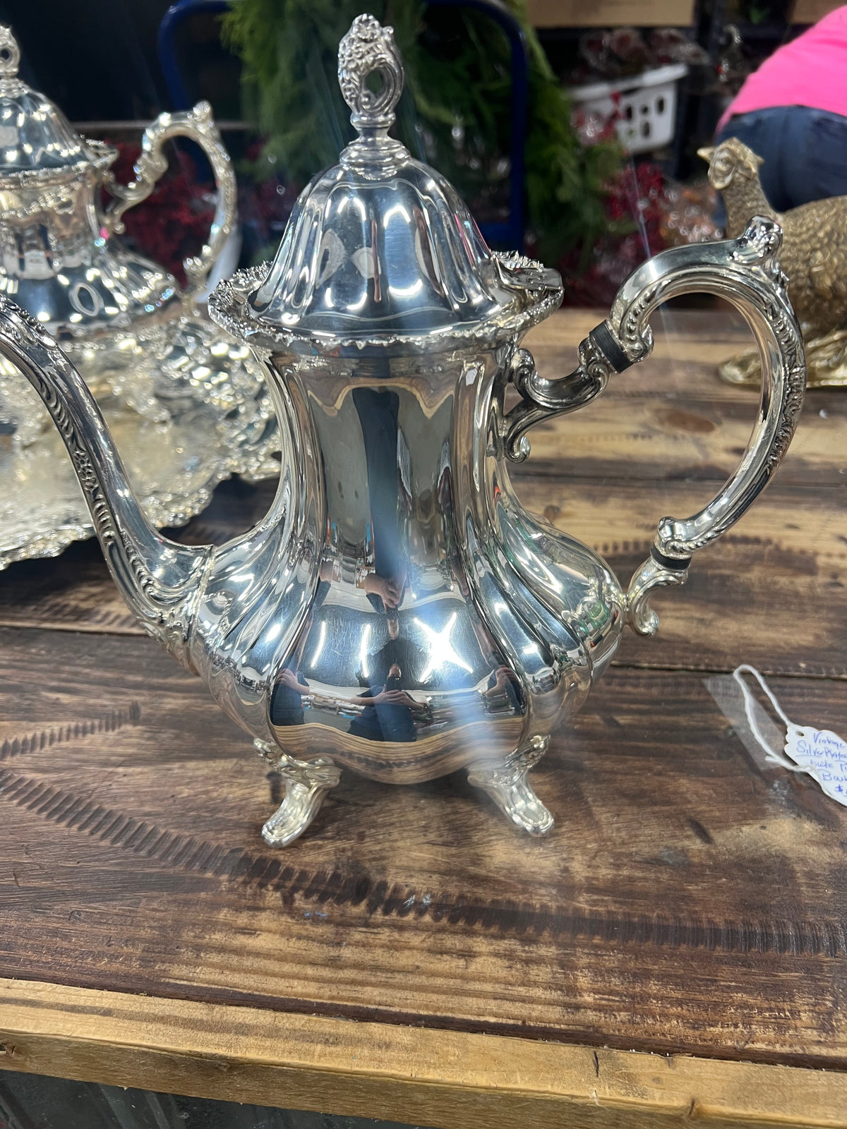 Vintage the Cadillac of Silver-Plated Towle 5pc Tea Set  (8)