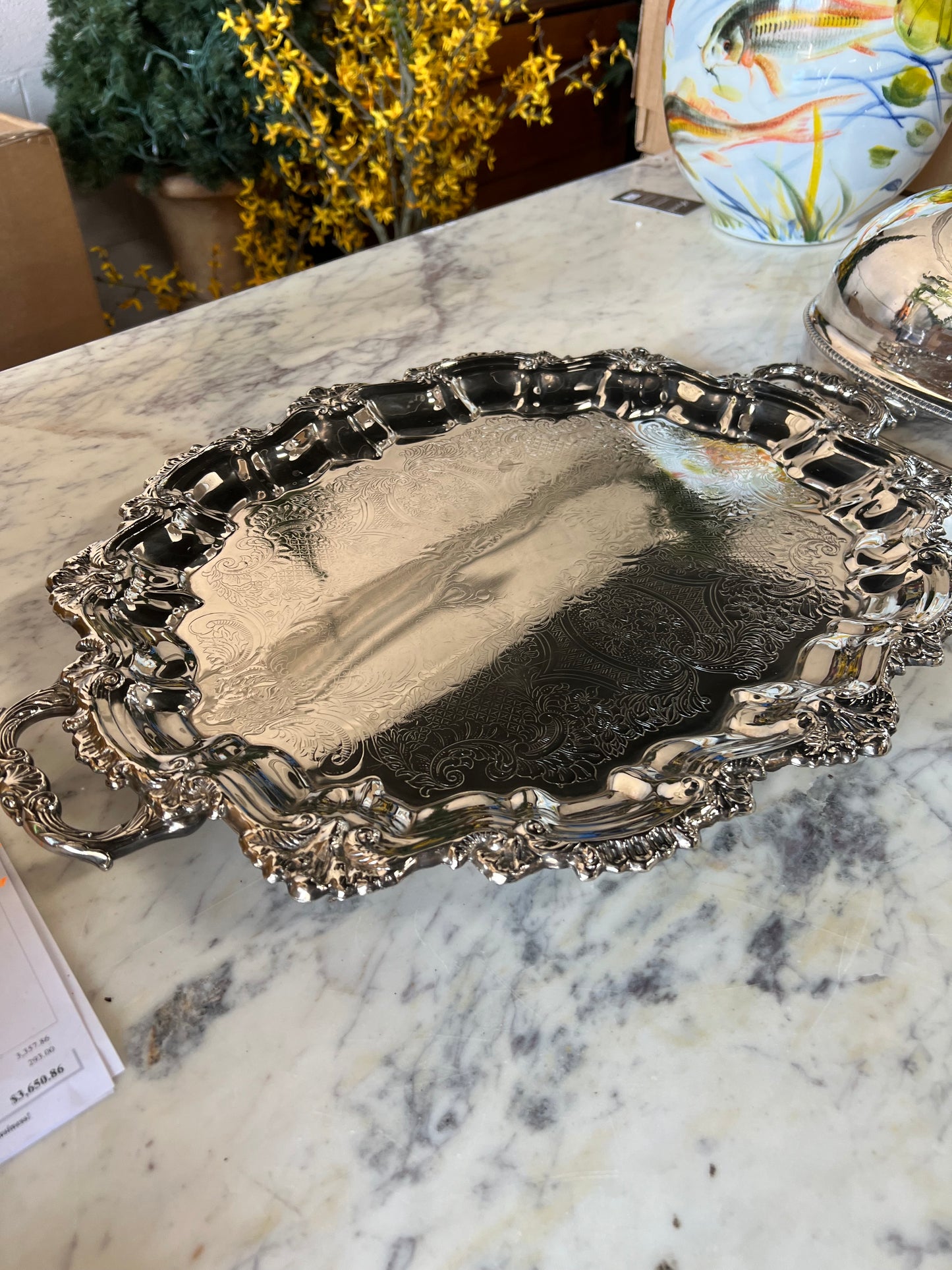 Vintage Silver-Plated Meat Dome with Platter