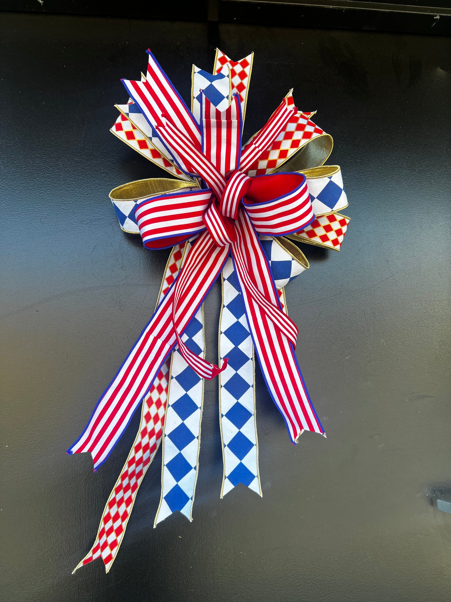 Liberty Stripes & Diamond Bow