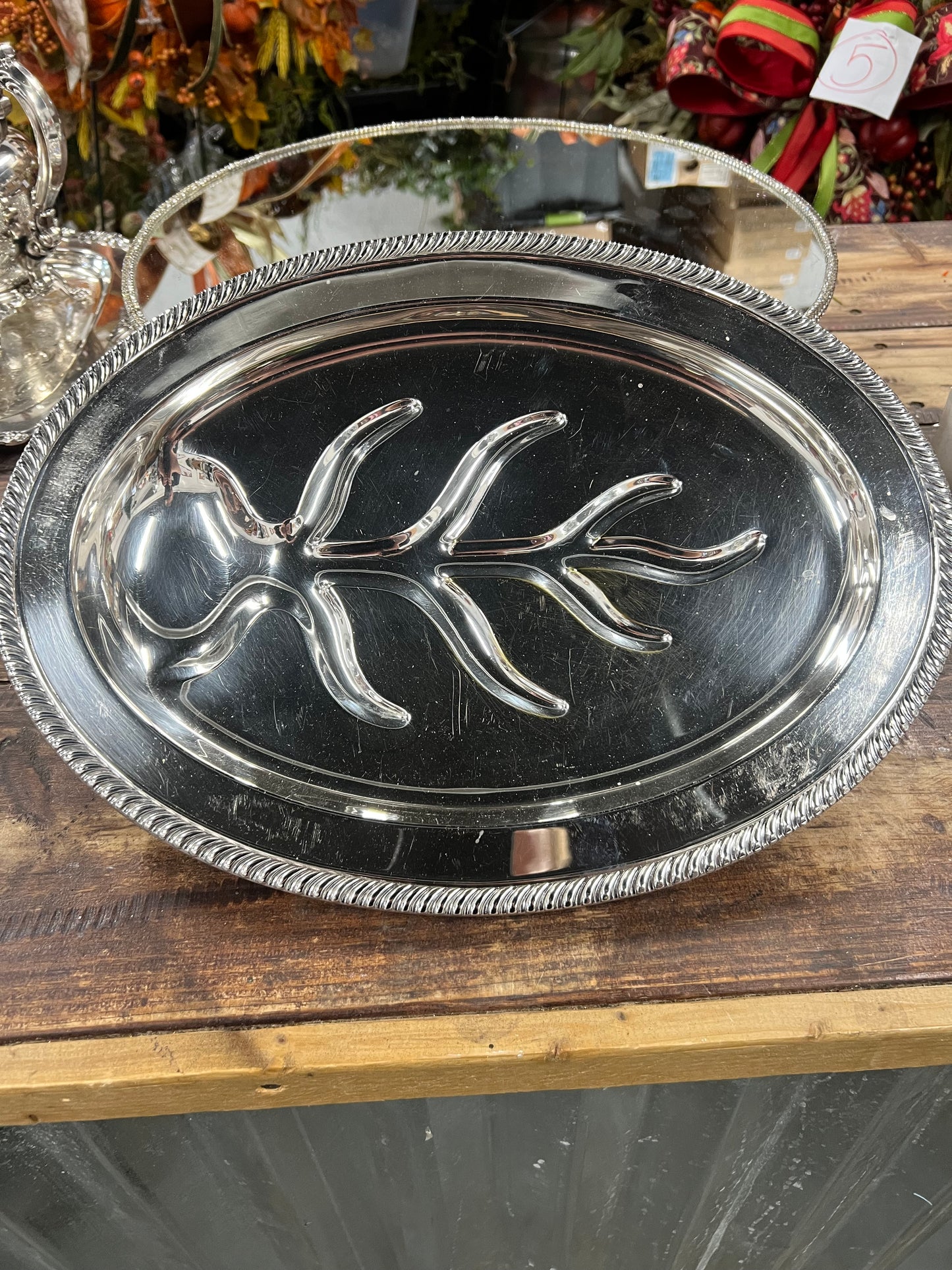 Vintage Silver-Plated Meat Tray