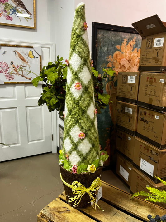 30 inch green plaid tree