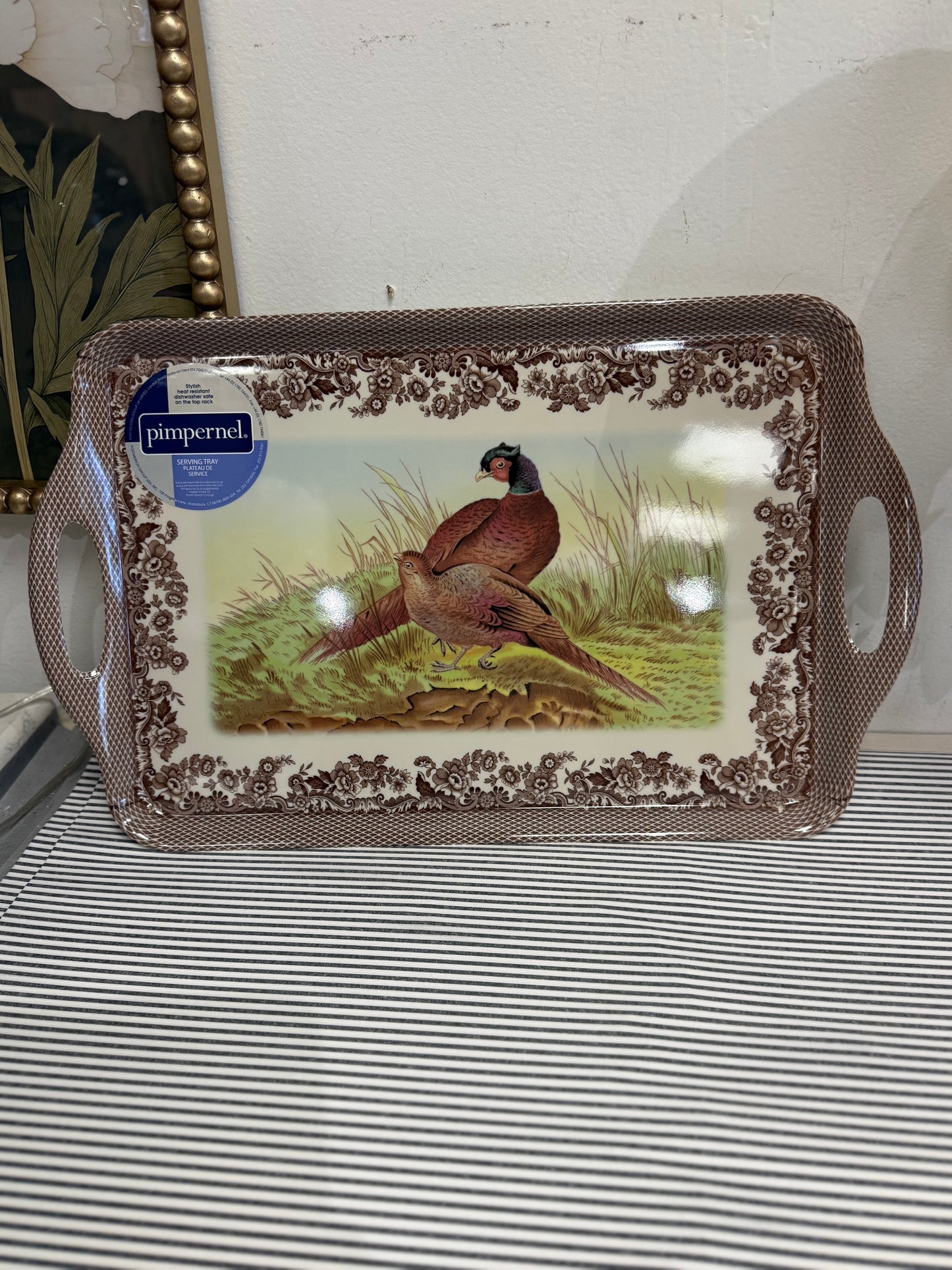 Handled pheasant tray