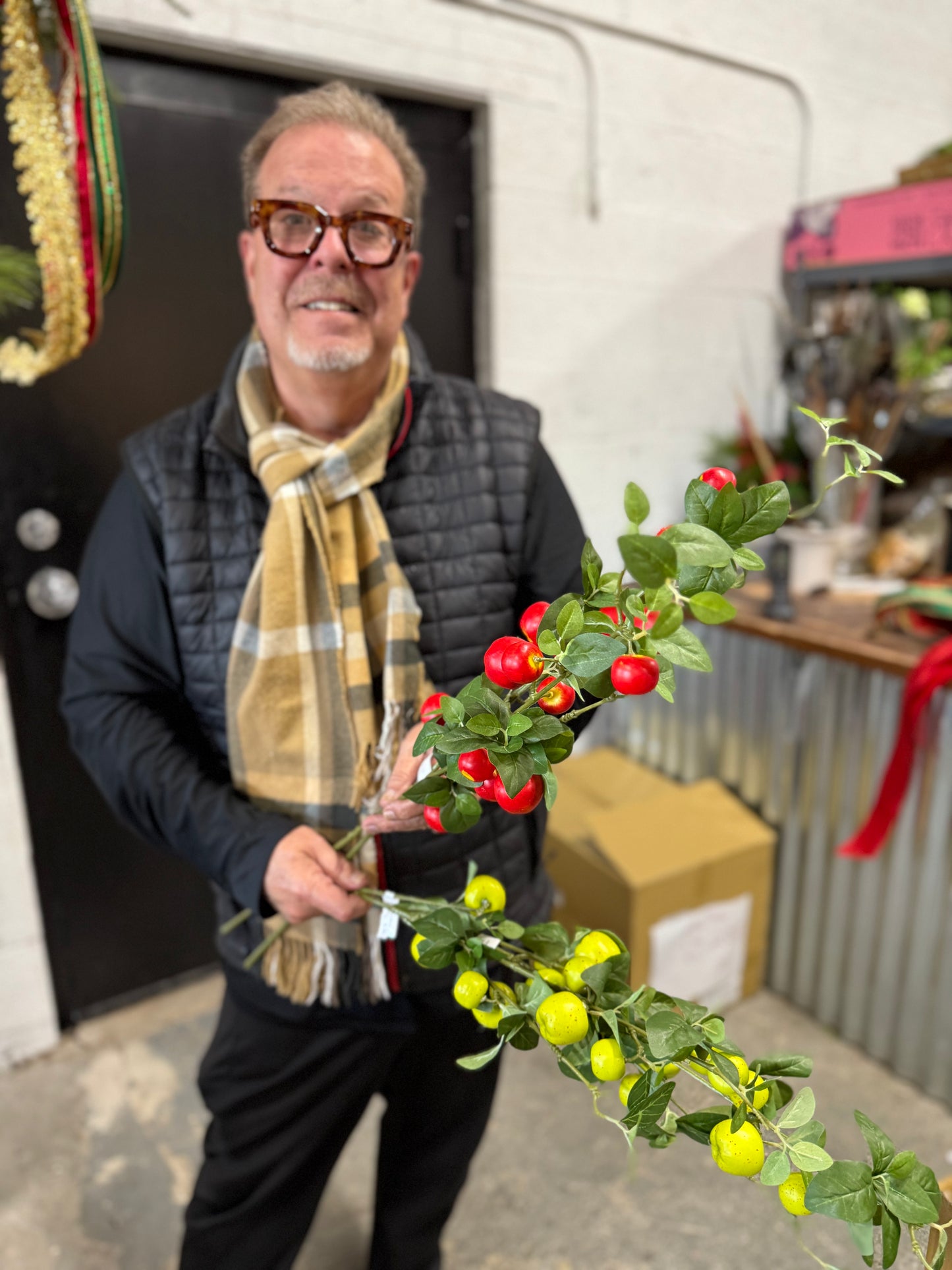 36” Red Apple Stem